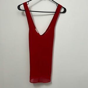 Red Criss Cross open back tank